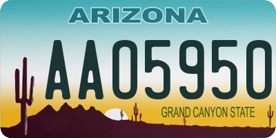 AZ license plate AAO5950
