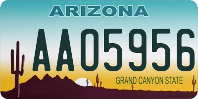 AZ license plate AAO5956