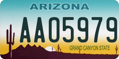 AZ license plate AAO5979