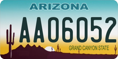 AZ license plate AAO6052