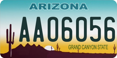 AZ license plate AAO6056