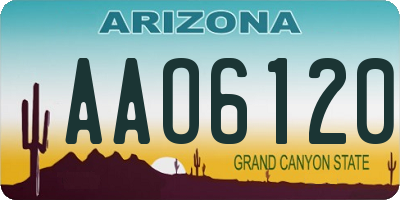 AZ license plate AAO6120