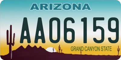 AZ license plate AAO6159