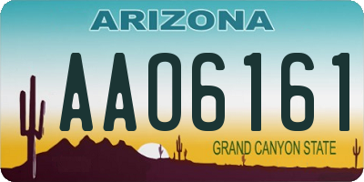 AZ license plate AAO6161