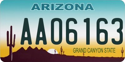 AZ license plate AAO6163