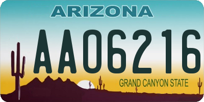AZ license plate AAO6216