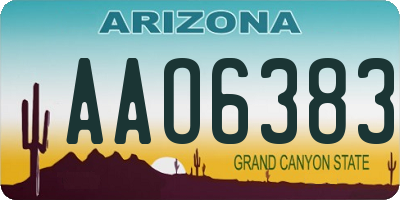 AZ license plate AAO6383