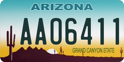 AZ license plate AAO6411