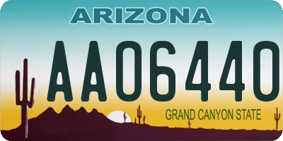 AZ license plate AAO6440