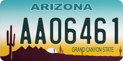 AZ license plate AAO6461