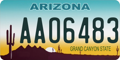 AZ license plate AAO6483
