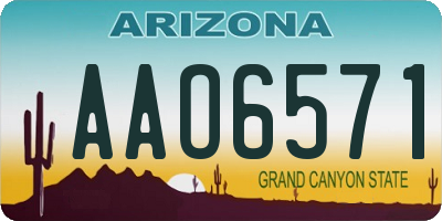 AZ license plate AAO6571