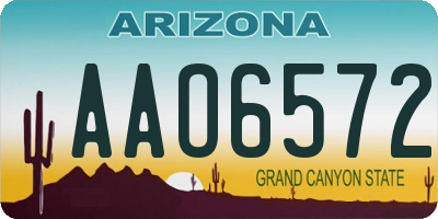 AZ license plate AAO6572