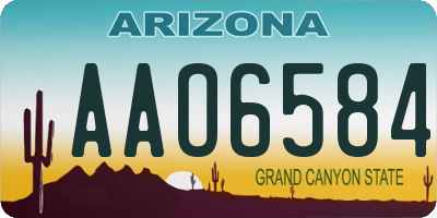 AZ license plate AAO6584