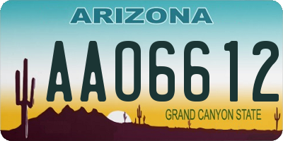 AZ license plate AAO6612