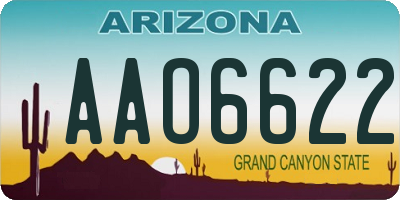 AZ license plate AAO6622