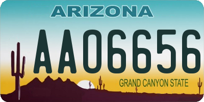 AZ license plate AAO6656