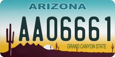 AZ license plate AAO6661