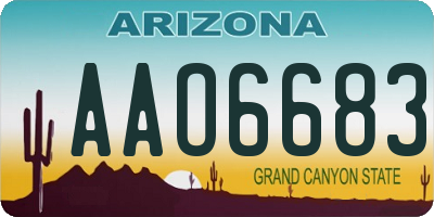 AZ license plate AAO6683