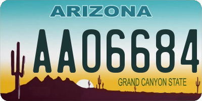 AZ license plate AAO6684