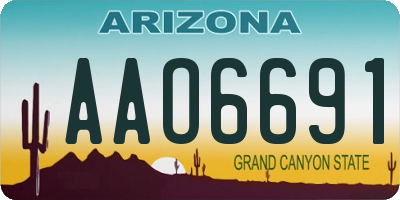 AZ license plate AAO6691