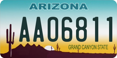 AZ license plate AAO6811