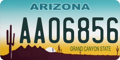 AZ license plate AAO6856