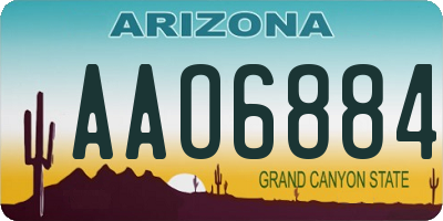 AZ license plate AAO6884