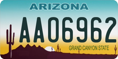 AZ license plate AAO6962