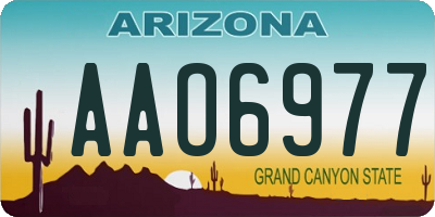 AZ license plate AAO6977