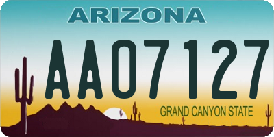 AZ license plate AAO7127