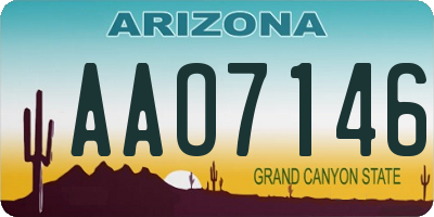AZ license plate AAO7146