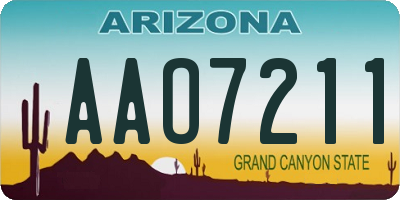 AZ license plate AAO7211