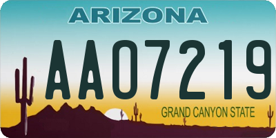 AZ license plate AAO7219
