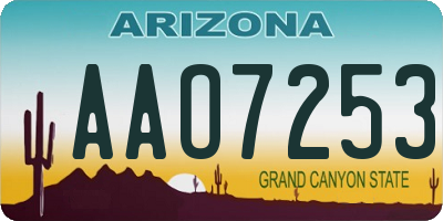 AZ license plate AAO7253