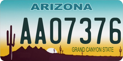 AZ license plate AAO7376