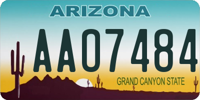 AZ license plate AAO7484