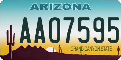 AZ license plate AAO7595