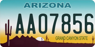 AZ license plate AAO7856