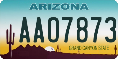AZ license plate AAO7873