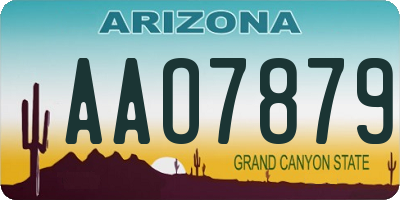 AZ license plate AAO7879