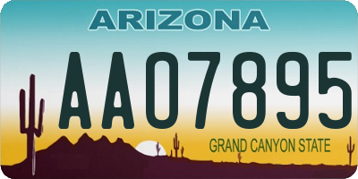 AZ license plate AAO7895