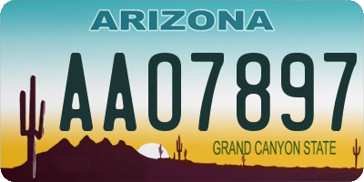 AZ license plate AAO7897