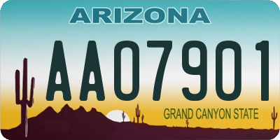 AZ license plate AAO7901