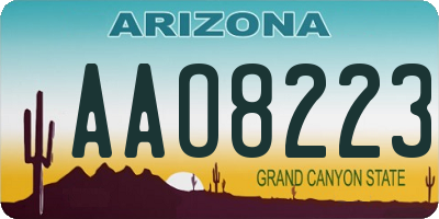 AZ license plate AAO8223