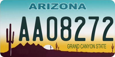 AZ license plate AAO8272