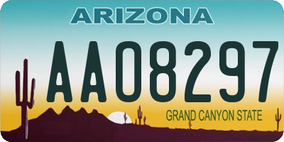 AZ license plate AAO8297