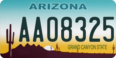 AZ license plate AAO8325