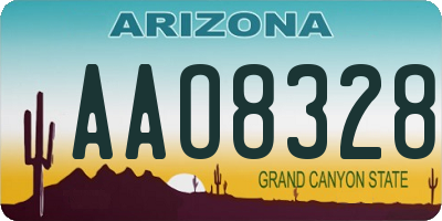 AZ license plate AAO8328