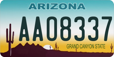 AZ license plate AAO8337